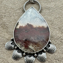 Load image into Gallery viewer, Ophelia - Moss Agate and Sterling Silver Necklace