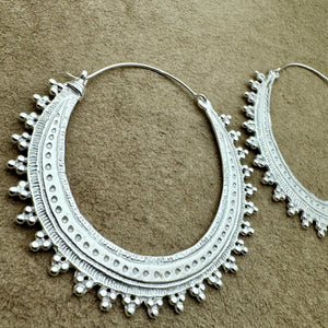 Maya Hoops - L/Silver