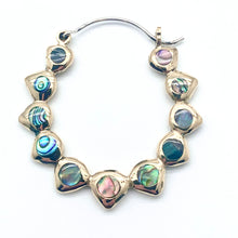 Load image into Gallery viewer, Mia Hoops - L/Brass &amp; Abalone