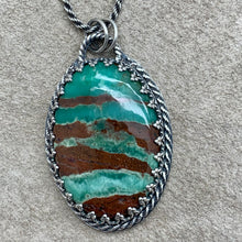 Load image into Gallery viewer, Dionysus - Chrysoprase and Sterling Silver Necklace
