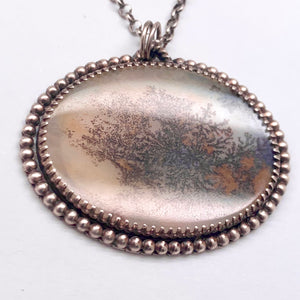 Autumn - Dendrite and Sterling Silver Necklace
