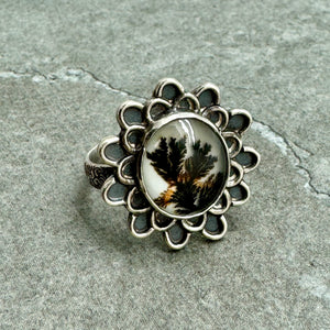 Dendrite Ring (Size 7) - Flower Power
