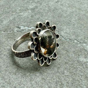 Dendrite Ring (Size 7) - Flower Power