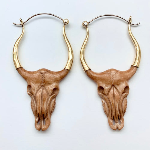 Buffalo Skulls - L/Stained Bone