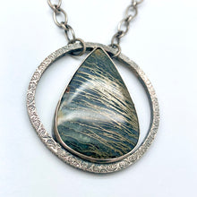 Load image into Gallery viewer, Alchemist - Feather Pyrite and Sterling Silver Necklace