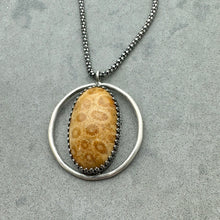 Load image into Gallery viewer, Kavi - Fossil Coral and Sterling Silver Necklace