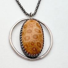 Load image into Gallery viewer, Kavi - Fossil Coral and Sterling Silver Necklace