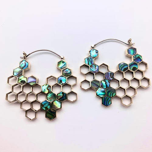Honeycomb Hoops- L/Brass