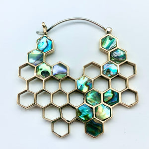Honeycomb Hoops- L/Brass