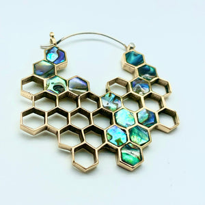 Honeycomb Hoops- L/Brass
