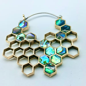 Honeycomb Hoops- L/Brass