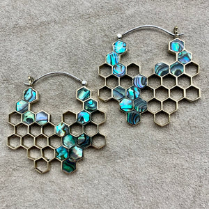 Honeycomb Hoops- L/Brass