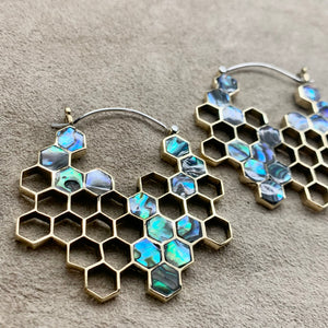 Honeycomb Hoops- L/Brass