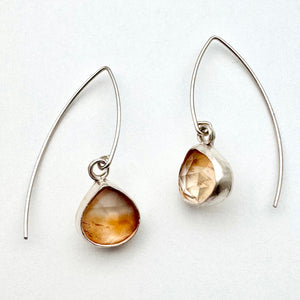 Luna - Citrine & Silver Earrings