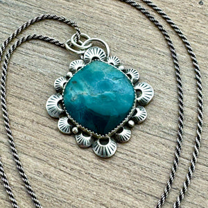 Marcella - Skaggs Teal Jasper and Sterling Silver Necklace