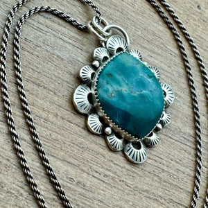 Marcella - Skaggs Teal Jasper and Sterling Silver Necklace