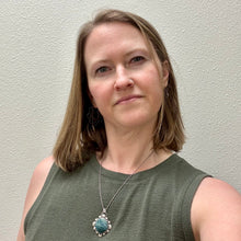 Load image into Gallery viewer, Marcella - Skaggs Teal Jasper and Sterling Silver Necklace