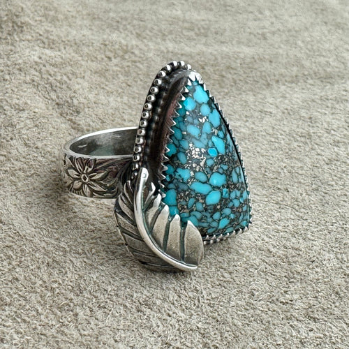 Leaf - Turquoise Gibbsite Ring (Size 7.25)