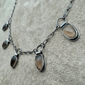 Venus - Smokey Quartz and Sterling Silver Necklace (Copy)