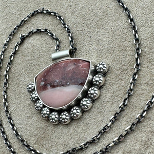Thayla - Australian Pink Opal and Sterling Silver Necklace