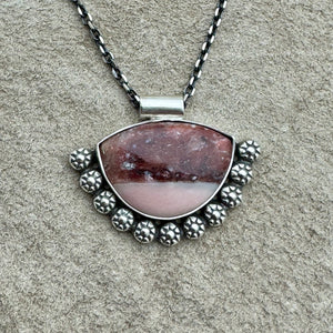 Thayla - Australian Pink Opal and Sterling Silver Necklace