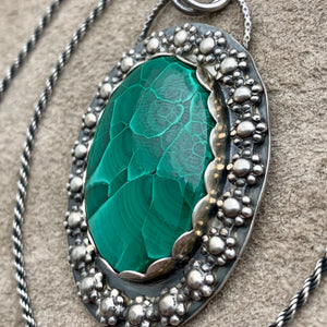 Zoleena - Malachite and Sterling Silver Necklace