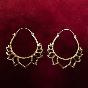 Lotus Hoops - L/Brass