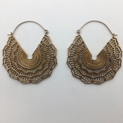 Mandala Hoops - L/Brass